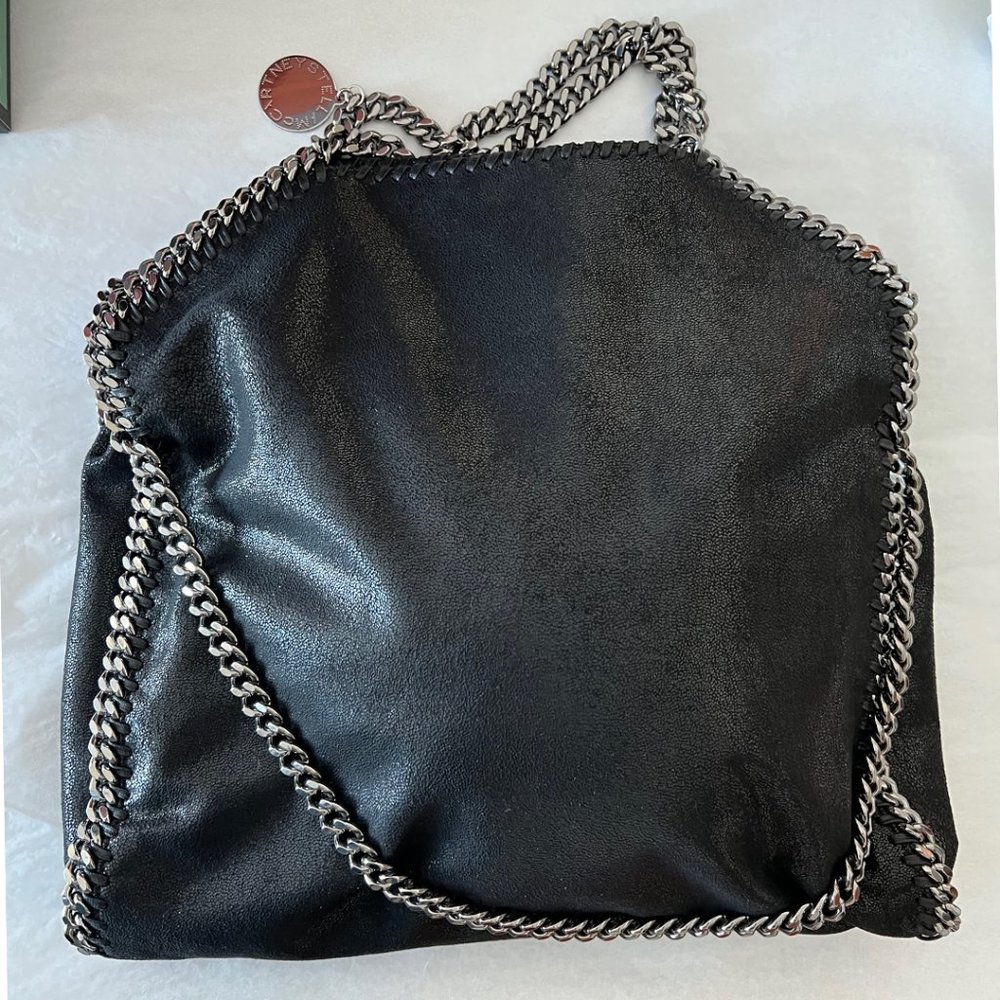 Stella Mccartney Falabella Heart Suede Embellished Tote Handbag Black Bag NEW - Picture 12 of 14